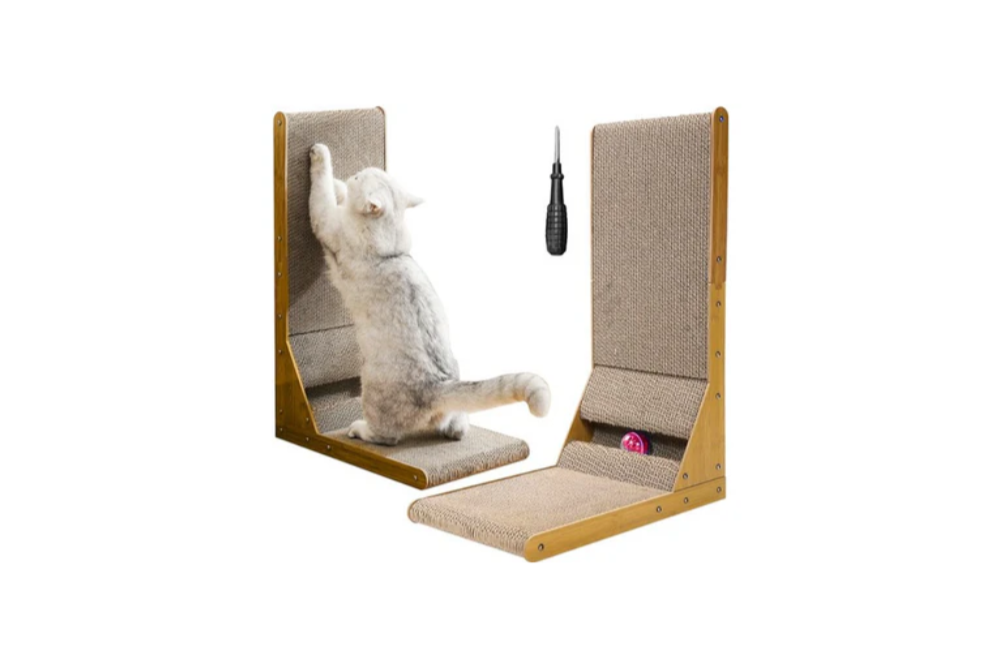 Rascador para Gatos de Madera i Sisal – Diseño Vertical y Juguete Interactivo