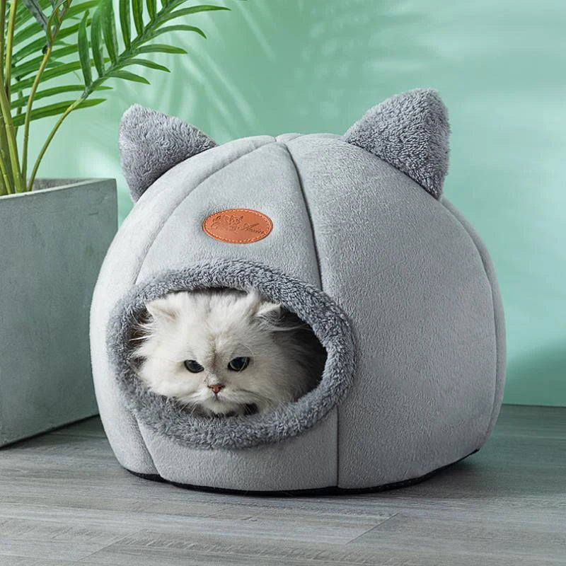 Premium Deep Sleep Winter Cat Bed - Cozy Indoor Tent for Small Dogs and Cats