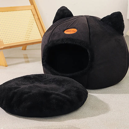 Premium Deep Sleep Winter Cat Bed - Cozy Indoor Tent for Small Dogs and Cats