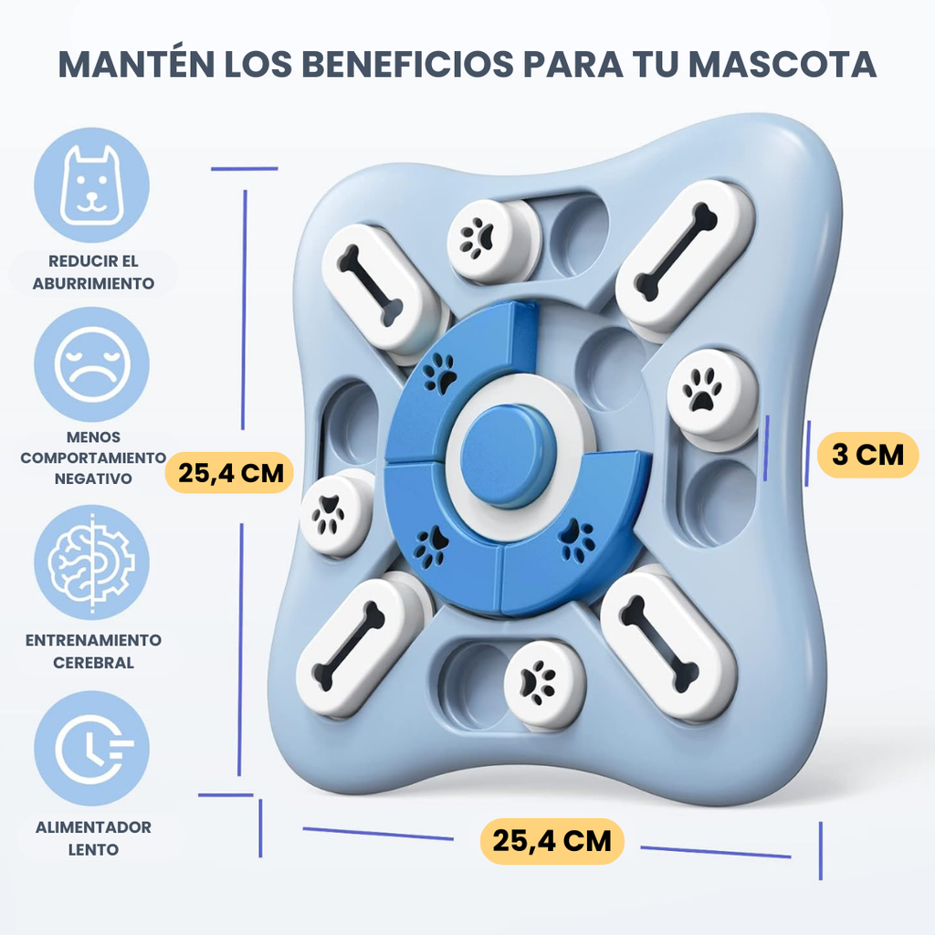 Juguete Interactivo para Perros – Comedero Lento Tipo Rompecabezas