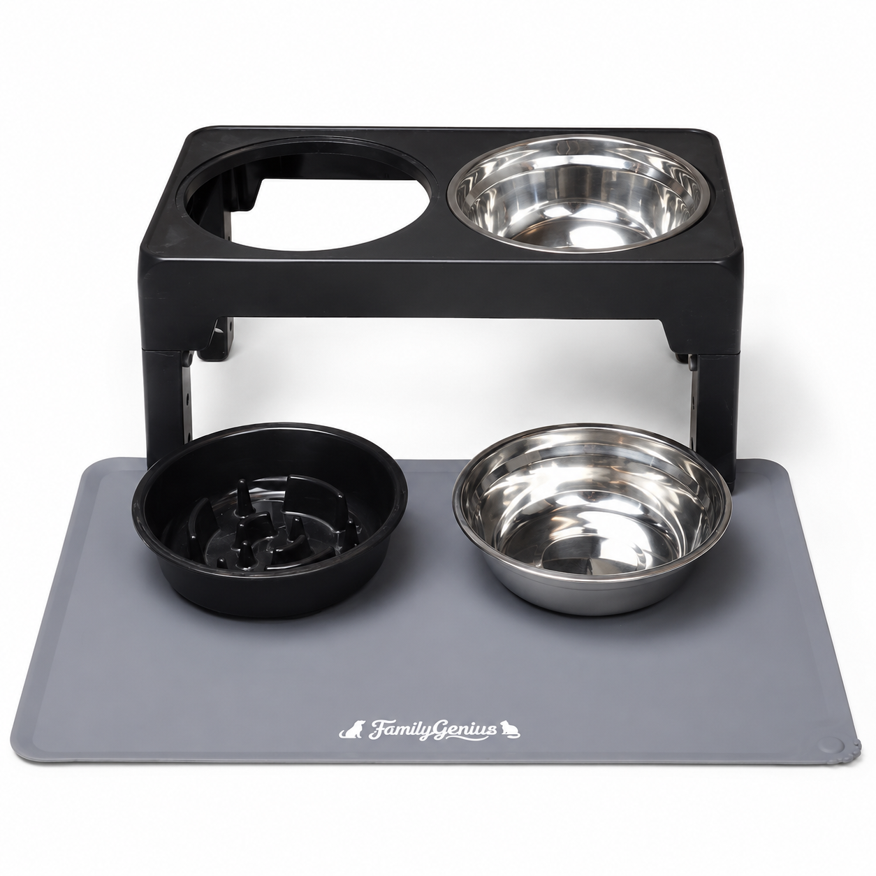 Comedero elevado ajustable para perros