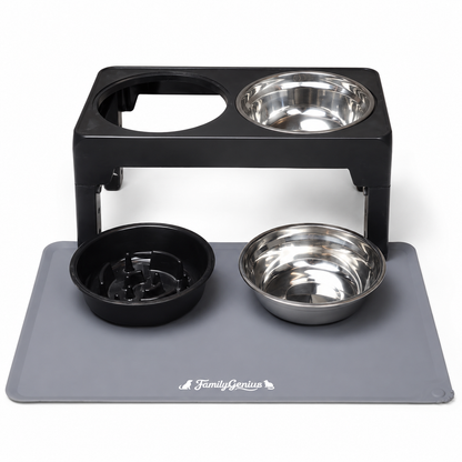 Comedero elevado ajustable para perros