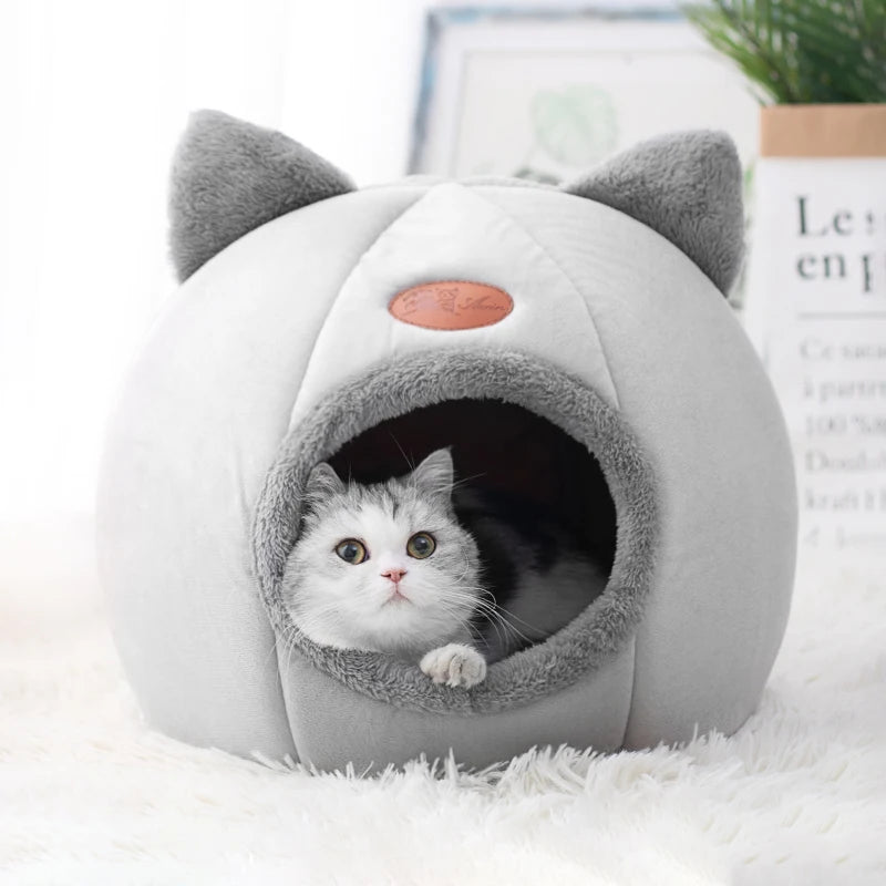 Premium Deep Sleep Winter Cat Bed - Cozy Indoor Tent for Small Dogs and Cats