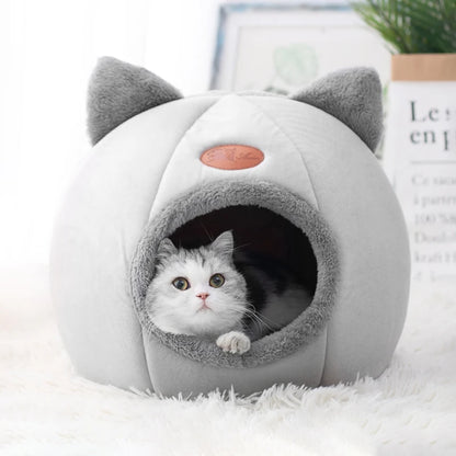Premium Deep Sleep Winter Cat Bed - Cozy Indoor Tent for Small Dogs and Cats
