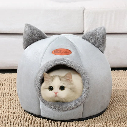 Premium Deep Sleep Winter Cat Bed - Cozy Indoor Tent for Small Dogs and Cats