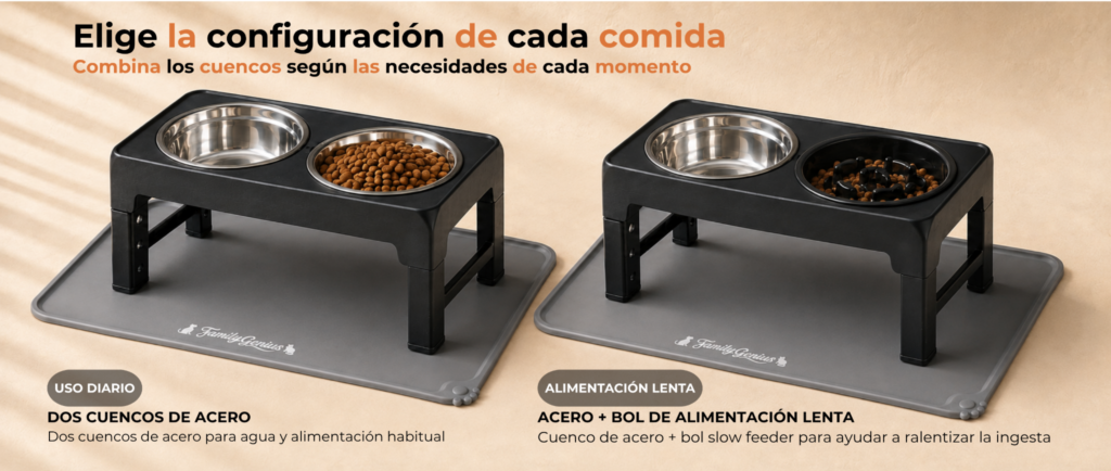Dos configuraciones reales del comedero: uso diario y slow feeder